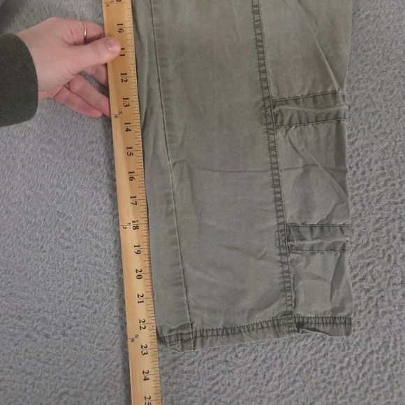LOT OF 2 Columbia Pants Women 6 Medium Green Tan Cargo Cotton Hiking Straight - Picture 4 of 16